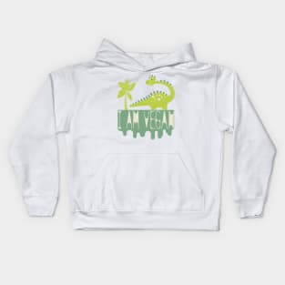 I am vegan dino Kids Hoodie